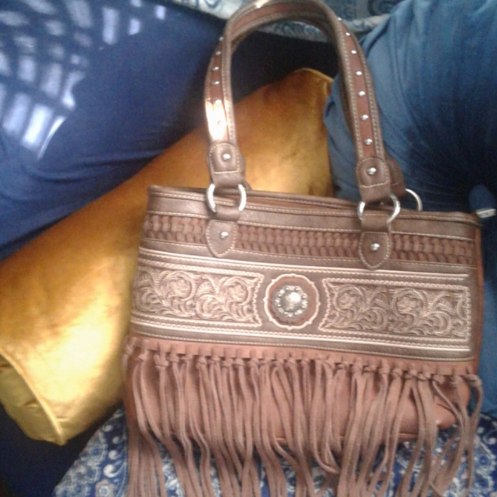 Milk chocolate brown handbag